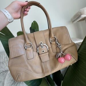 Coach Tan Leather Satchel